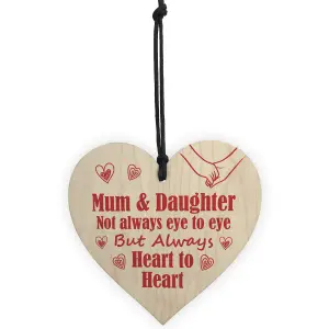 Red Ocean Mum And Daughter Gifts Wooden Heart Mummy Gift For Christmas Birthday Mum Gift From Daughter