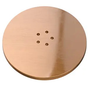 SPARES2GO 110mm Luxury Plug Cover for Shower Trap with 90mm Tray (Brushed Copper)