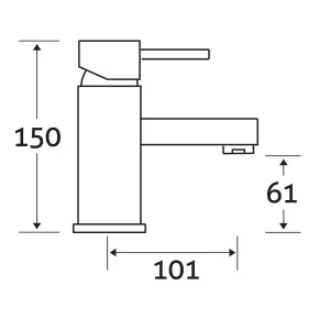 Cubic Chrome Plated Mono Basin Tap