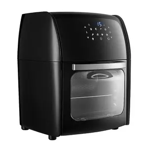 12L Black Display Kitchen Air Fryer with Rotisserie Basket