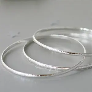 Hammered Sterling Silver Bangle