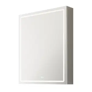 500 x 700mm IP44 LED Bathroom Mirror Cabinet - Touch Demister & Shaver Socket