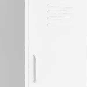 Berkfield Storage Cabinet White 42.5x35x101.5 cm Steel