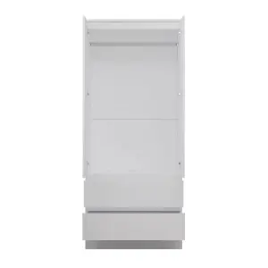 Stora 2 Door 2 Drawer Combination Wardrobe Matt White