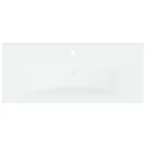 Berkfield Built-in Basin with Faucet 91x39x18 cm Ceramic White