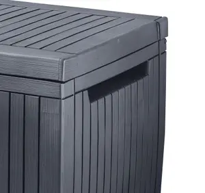 Keter Springwood Anthracite 305l Garden storage box 570mm 1230mm