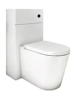 Round Back To Wall BTW Toilet With 500mm White Handleless WC Unit With Free Cistern