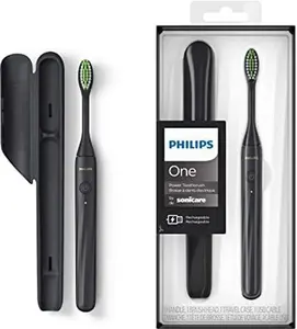 Philips One Rechargeable Toothbrush - Electric Toothbrush In Shadow Black (Model HY1200/