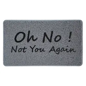 Nicoman Spaghetti Novelty UV Print Funny Door Mat Grey 75 x 45cm - Oh NO, Not You Again