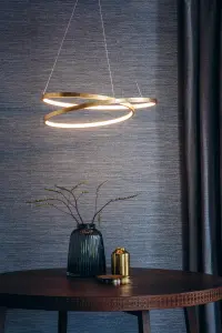 Anson Lighting Melody Gold Leaf Integrated LED Ceiling Pendant