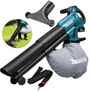 Makita DUB187Z 18V LXT Brushless Cordless Leaf Blower Vacuum + Bag + T Nozzle +