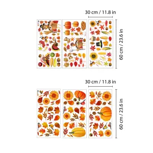 Walplus Autumn Leaves With Thanksgiving Turkey Window Clings Rooms Décor