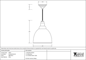 Aged Brass Brindley Pendant Light