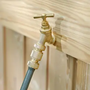 GoodHome Aquastop Round Hose pipe connector