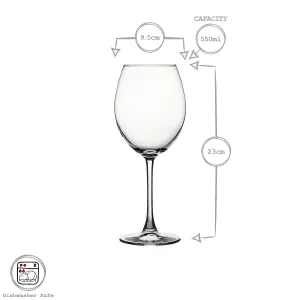 Pasabahce Enoteca Wine Glasses - 550ml - Pack of 12