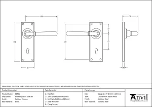 From The Anvil Polished Chrome Newbury Lever Lock Set