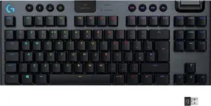 Logitech G915 LIGHTSPEED TKL Tenkeyless Wireless Mechanical Gaming Keyboard With Low Profile GL-Tactile Key Switches, LIGHTSYNC RGB, Ultra Thin