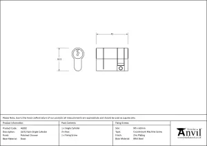 Eurospec Polished Chrome Euro Single Cylinder 45Mm - Ka (CYB74145PC)