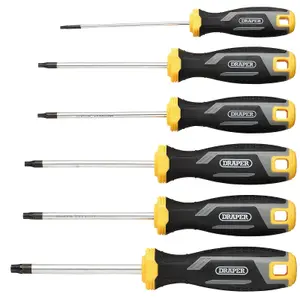 Draper TX-STAR Tamperproof Soft Grip Screwdriver Set (6 Piece) 13435