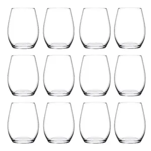 Queensway Home & Dining 350ml 12 Pcs Amber Tumblers Wine Whiskey Cocktail Drinking Glasses Set