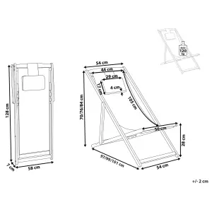 Sun Lounger Wood Grey AVELLINO