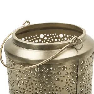 Beliani Glam Lantern CORFU Metal Gold