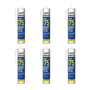 Everbuild 175 Universal Acrylic Sealant White 300ml (Pack Of 6)