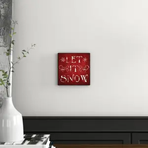 Let It Snow - Single Picture Frame Print White Frame / 40.64cm H x 40.64cm W x 3.81cm D