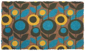 Coir Doormat Gainsborough Abstract Floral 40x70 cm