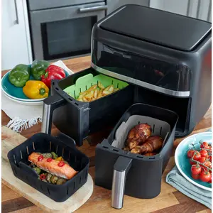 Wafe Air Fryer Liner Dual (Set of 2) Black