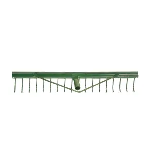 Pegdev - PDL - 18 Tooth Metal Landscape Rake with Grading Bar Head - Leaf, Lawn, Soil, Sand - 30 Inch Wide