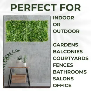 Artificial Plant Flower Living Wall Panels Realistic - Beacon Fern - Indoor / Outdoor - 1m x 1m - Home, Garden, Office