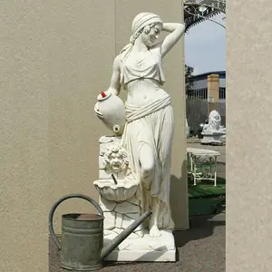 Pretty Gypsy Girl With Jug Water Fountain