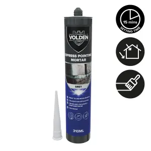 Volden Grey Pointing mortar, 310ml Cartridge - Ready for use