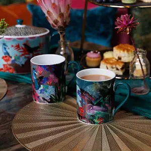 Mikasa x Sarah Arnett 350ml Mug with Peacock Print