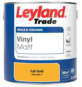 Leyland Trade Vinyl Matt Walls & Ceilings Emulsion Paint Fall Gold (PPG1205-7) 2.5L