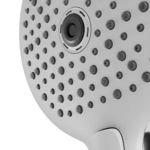 GoodHome Kolima Chrome effect 3-spray pattern Shower head, 249mm