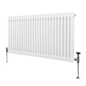 Traditional 2 Column Radiator - 600 x 1192 mm - White