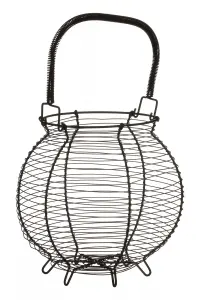 Interiors by Premier Hygge Matte Black Egg Basket