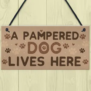 Red Ocean Funny Dog Sign For Home Dog Sign For Gate Pet Sign Funny Dog Gift Dog Lover Gift Keepsake