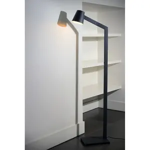 Lucide Mizuko Modern Floor Reading Lamp 13cm - 1xE14 - Black