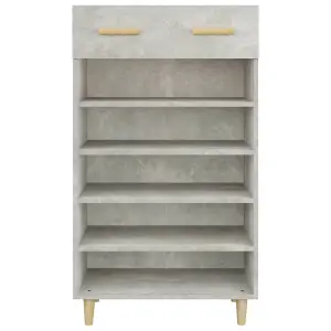 Berkfield Shoe Cabinet Concrete Grey 60x35x105 cm Engineered Wood