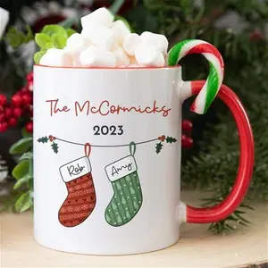 Personalised Christmas Stocking Mug For Families