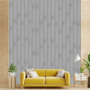 Decorative Wall Panels with Wood effect - Polystyrene Ceiling Tiles Covers 2sqm, Wall Cladding Easy Cut & Instal, Grey Board Look