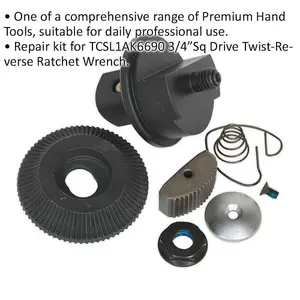 Durable 3/4 Inch Square Drive Repair Kit for 72-Tooth Ratchet Wrench Model No. 90