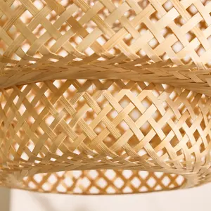 Traditional Bamboo Easy Fit Decor Ceiling Shade H30 x W30cm