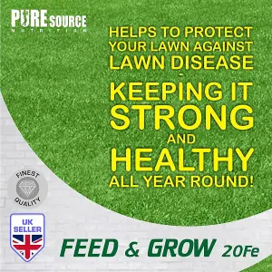 Iron Sulphate 2kg / 2000g Makes Grass Greener, Hardens Turf and Prevents Lawn Disease Makes upto 2000L & Covers upto 2000m2 by PSN