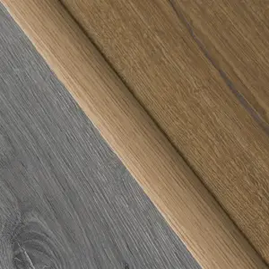 Self-adhesive wood effect aluminium door floor bar edge trim threshold  930mm x 40mm a13 oak