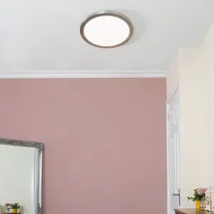 Litecraft Satin Nickel Magnetic Bezel For 24W Darly Bathroom Flush Ceiling Light