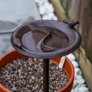 Woodside Cast Iron Standing Bird Feeder Bath